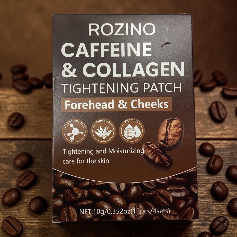 Rozino Caffeine & Collagen Tightening Patch Forehead & Cheeks 12pcs 4 Sets New